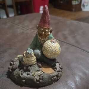 Garden Gnome with Bird and Lantern - Multicolor. Tom CLARK GNOME . "BIRDIE" #